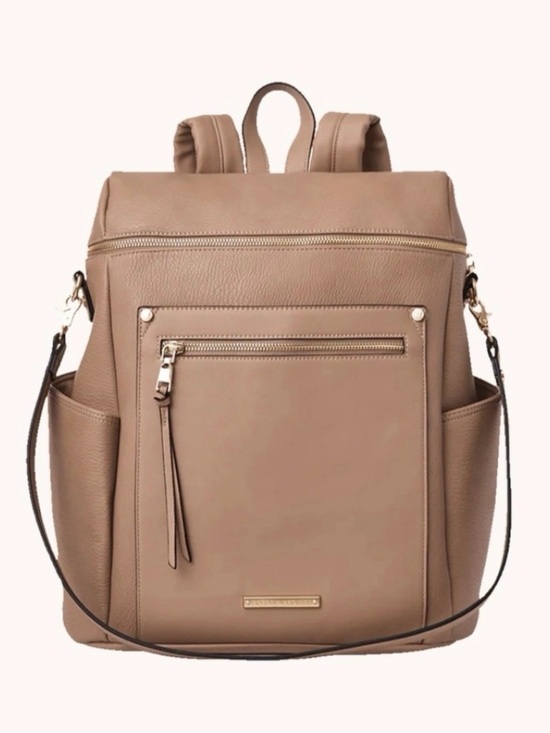 Poppy & Peonies Handbags - Poppy & Peonies Commuter Backpack Crossbody Bag Mocha Mousse